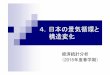 4．日本の景気循環と 構造変化mihira/keizaitoukei2015/04... · 2 日本の景気循環と構造変化 （統計分析手法） 指数（di, ci） 成長率、要因分解