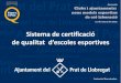 Sistema de certificació - fmc.cat · Sistema de certificació de qualitat d’esoles esportives 11 de març de 2015 Antonio Hernández . 1 MODEL ESPORTIU PER INFANTS I JOVES 