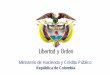 Ministerio de Hacienda y Crédito Publico República de Colombia€¦ · Ministerio de Hacienda y Crédito Público República de Colombia “HACIA UN MINISTERIO AGIL, ACERTADO Y