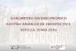 CENTRO ANDALUZ DE PROSPECTIVA BARÓMETRO SOCIOECONÓMICO SEVILLA… · 2016-07-28 · Feria de Sevilla. Ampliación El 45,8% de los sevillanos consultados aprobaría la decisión