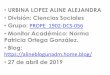 URBINA LOPEZ ALINE ALEJANDRA División: Ciencias Sociales · 2019-04-27 · Preescolar, escogí la carrera de Políticas y proyectos sociales porque puedo complementar mis estudios