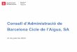 Consell d’Administració de Barcelona Cicle de l’Aigua, SA Administracio BCASA... · 2020-07-23 · 15/07/2020 Nivell de Prealerta 16 de gener 2021 367 hm3 Nivell d'Alerta 16