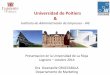 Universidad de Poitiers de la facultad/cartelesjueves14...Contacto administrativo en el IAE: • Ms. Emmanuelle SIMONNEAU • En carga de las Relaciones Internacionales • Telefono: