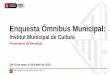 Enquesta Òmnibus Municipal - Barcelona · Enquesta Òmnibus Municipal: Institut Municipal de Cultura . Del 19 de març al 18 d'abril de 2018 . Registre Públic d’Enquestes i Estudis