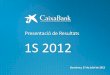 Presentació de Resultats 1S 2012 - CaixaBank · Presentació de resultats ... European Foundation for Quality Management (EFQM) Premi de Factors Chain International: el major creixement