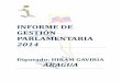 INFORME DE GESTIÓN PARLAMENTARIAmonitorlegislativo.net/wp-content/uploads/2014/11/...“El Desarrollo Agrícola Venezolano”, monografía, Universidad del Zulia. 1974 “Riqueza