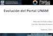 Evolución del Portal UNAM · más visitado de México. •2009: opinión favorable del 85% de los encuestados tras el cambio de portal. •2010: 79% de los usuarios opina que es