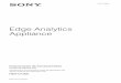 Edge Analytics Appliance - Sony · Edge Analytics Appliance Instrucciones de funcionamiento Versión de software 2.00 Antes de poner en funcionamiento la unidad, lea detenidamente
