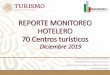 REPORTE MONITOREO HOTELERO 70 Centros turísticos Enero ... Publicaciones/2019 … · REPORTE MONITOREO HOTELERO 70 Centros turísticos Diciembre 2019 Secretaría de Turismo del Gobierno