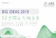 BIG IDEAS 2019...Big Ideas 2019 ARK では、イノベーション・プラットフォームとそれらの土台と なるテクノロジーを対象としてリサーチを行なっており、毎年、