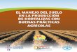 El manejo del suelo en la producción de hortalizas …El Manejo del Suelo en la Producción de Hortalizas con Buenas Prácticas Agrícolas 6 19. omo evaluar los registros del manejo