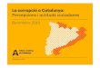 La corrupció a Catalunya · La corrupció a Catalunya: percepcions i actituds ciutadanes (N=850; resposta simple; %) 30,0 22,9 22,5 12,2 4,2 69,4 74,4 77,1 86,8 95,4 0,6 2,7 0,4