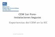 CEM 1er Foro Instalaciones Seguras - Gob...Instalaciones Seguras Experiencias del CEM en la IEC R.L.Nava® 14 noviembre 2013 INICIOS LA IEC se forma en 1904; en México: EVOLUCIÓN