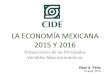 LA ECONOMÍA MEXICANA 2015 Y 2016 Proyecciones de las ... · LA ECONOMÍA MEXICANA 2015 Y . 2016 . Proyecciones de las Principales Variables Macroeconómicas . 1 Raúl A. Feliz 