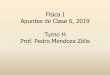 Física I Apuntes de Clase 6, 2019 Turno H Prof. Pedro ...pmendoza/2019_FisicaI/... · Apuntes de Clase 6, 2019 Turno H Prof. Pedro Mendoza Zélis . El concepto de “energía”