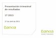 Presentación trimestral de resultados 1T 2015 · publicada en el correspondiente folleto de Bankia y no sobre la base de la información contenida en este documento. ... 19,2-€3,1Bn