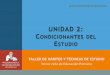 UNIDAD 2: CONDICIONANTES DEL ESTUDIOcolegioazorincalp.edu.gva.es/web/wp-content/uploads/2012/...UNIDAD 2: CONDICIONANTES DEL ESTUDIO TALLER DE HÁBITOS Y TÉCNICAS DE ESTUDIO Tercer