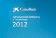 Junta General Ordinària d'Accionistes 2012...Irlanda Itàlia Portugal Bons a 10 anys respecte als alemanys (17-ABR-2012) Sistema financer espanyol Resultats 2011 de CaixaBank Grup