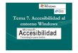 Accesibilidad en WindowsAsistente pa'a accesibilidad Establecer opciones de accesibilidad Puede configurar Windows para satisfacar swnecesidades Visuales, auditivas y de movilidad