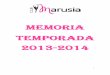 MEMORIA 2013-2014 borrador - CLUB MARUSIAnoticias.clubmarusia.com/.../2019/05/2013-2014-MEMORIA-.pdf · 2019. 5. 17. · ejercicios(pelota, aro, mazas y cinta) y estará presente