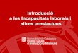 Introducció a les Incapacitats laborals i altres prestacions · 2013. 2. 25. · La missió de l'ICAM és realitzar la inspecció, l'avaluació i el seguiment dels processos mèdics
