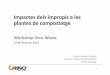 Impactes dels impropisa les plantes de compostatgeicta.uab.es/ECOTECH/zero_waste/workshop_UAB_2012/Presentacion… · Planta ¤ ¤ Area Lleida de influencia Grupo Griñó Los Centros