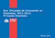 8va. Encuesta de Innovación en Empresas, 2011-2012....Fuente: 8va Encuesta de Innovación (2011-2012), Ministerio de Economia, y, Science, Technology and Innovation in Europe, Edition