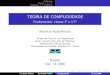 TEORIA DE COMPLEXIDADE - UnB€¦ · M. Ayala-Rinc´on GTG/UnB Complexidade 11/12/2006. Problemas Classes P e NP Problemas NP-completos Organiza¸c˜ao Problemas Tratados at´e o