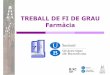 TREBALL DE FI DE GRAU Farmàcia · El TFG ha de ser un treball personal i original, que integri aportacions corresponents a un mínim de tres àmbits docents del Grau de Farmàcia