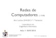 Redes de Computadores - UBIngarcia/old/RC1415/UBI-Redes_de_Computad… · Redes de Computadores (11558) Ano Lectivo 2014/2015 * 1º Semestre!! Licenciatura em! Engenharia Informática!!