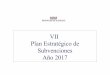 VII Plan Estratégico de Subvenciones Año 2017 · 1. INTRODUCCIÓN Presentamos con este documento, el VII Plan Estratégico de Subvenciones de la Excelentísima Diputación de Albacete,