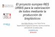 El proyecto europeo RES URBIS para la valorización de ......(FAMINE) SACIEDAD DQO AGV PHA HAMBRUNA PHA Nuevas Bacterias • Condiciones de operación (Reactores SBR) • Edad Lodos