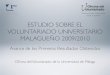 ESTUDIO SOBRE EL VOLUNTARIADO UNIVERSITARIO … · Primeros Resultados - Estudio Voluntariado Universitario Malagueño 2009 y 2010 Mujer Hombre Vicerrectorado de Bienestar Social