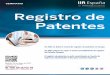 Registro de Patentes - Oficina Española de Patentes y ... · en su lugar. Para cancelar su asistencia, comuníquenoslo con, al menos, 2 días laborables antes del inicio del evento