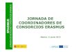 JORNADADE ERASMUS CONSORCIOS ERASMUS … · El programa Erasmus. ... ERASMUS JORNADA DE MOVILIDAD CONSORCIOS ERASMUS Presentación de solicitud de subvención a la Agencia Nacional