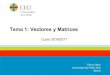 Tema 1: Vectores y Matrices - Academia Cartagena99€¦ · • En ℝH, los vectores tienen 3 entradas: Al conjunto de todos los vectores con 3 entradas se le denomina ℝ H • En