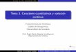Tema 3. Caracteres cuantitativos y variación continuaama/fdg/pdf/fdg03.pdf · 2019. 10. 3. · 3 Heredabilidad Varianza fenot pica y sus componentes Tipos de heredabilidad Limitaciones