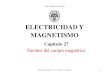 ELECTRICIDAD Y MAGNETISMO · 2016. 7. 29. · 5 Campo magnético creado por una carga puntual en movimiento EJEMPLO 27.1 Una carga puntual de módulo q=4.5 nC se mueve con velocidad