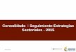 Consolidado I Seguimiento Estrategias Sectoriales - 2015Consolidado seguimiento sectorial I- Trimestre 2015 10/05/2015 Consolidado Seguimiento Estrategias Sectoriales – I Trimestre