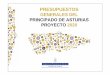 PRINCIPADO DE ASTURIAS PROYECTO 2020...Proyecto de Presupuestos Generales de Asturias 2020 Contexto Previsiones 2018 2019 2020 PIB real (var. anual, %) 2,3 1,8 1,6 Empleo total* (var