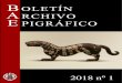 2018 nº 1 - Inicio - Archivo Epigráfico de Hispania...Tesis 2017 81 Publicaciones destacadas 2017 82 Encuentros y cursos 2018 84 Boletín del Archivo Epigráfico (2018), 1.1 81 TESIS