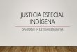Justicia especial indigena · VALORES DE LA JUSTICIA RESTAURATIVA FRENTE A JUSTICIA ESPECIAL INDÍGENA Valores justicia restaurativa Justicia especial indígena Principio comunitario