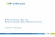 Memòria de la Comissió de Docència - Fundació Althaiaalthaia.cat/...especialitzada/comissio-de-docencia/...El 16 de setembre del 2015 la Comissió de Docència d’Althaia va aprovar