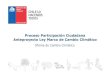 Proceso Participación Ciudadana Anteproyecto Ley Marco de ... · Presentación: resumen del proceso de los diálogos ciudadanos y métodos y plazos para el proceso de consulta 10:05