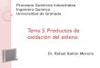 Procesos Químicos Industriales Ingeniero Químico Universidad de …ugr.es/~tep028/pqi/descargas/Industria quimica organica... · 2013. 5. 21. · 5. Monóxido de carbono e hidrógeno