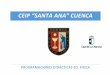 CEIP “SANTA ANA” CUENCA · 2020. 11. 4. · PROGRAMACIONES GENERALES DE EDUCACIÓN FÍSICA CEIP SANTA ANA - CURSO 2020/2021 MODALIDAD PRESENCIAL Para el desarrollo de las sesiones