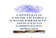 CAPÍTULO IV VALOR FUTURO y VALOR PRESENTE - DESCUENTO … · 2020. 6. 22. · VF VP(1 )i nm/ m (1 )nm/ VF VP i m Dónde: VF= valor futuro VP= valor presente i= tasa nominal m= tipo