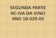 SEGUNDA PARTE RC-IVA DA VINCI RND 10-029-05 · 2018. 9. 9. · RC-IVA DA VINCI RND 10-029-05. AGENTES DE ... utilizando el DaVinci y remitirla mensualmente mediante el sitio ... MARCO