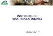 INSTITUTO DE SEGURIDAD MINERA · • Ferreyros • CEDIMIN • Hudbay ... •Ser la institucion que establezca los estandares de certificacion y capacitacion en la mineria peruana