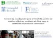 Presentación de PowerPoint - Suschem España · 2018. 10. 3. · sergio.gonzalezegido@uah.es •Cátedra de Medio Ambiente y CQAB –Compromiso con la QUÍMICA SOSTENIBLE –Química